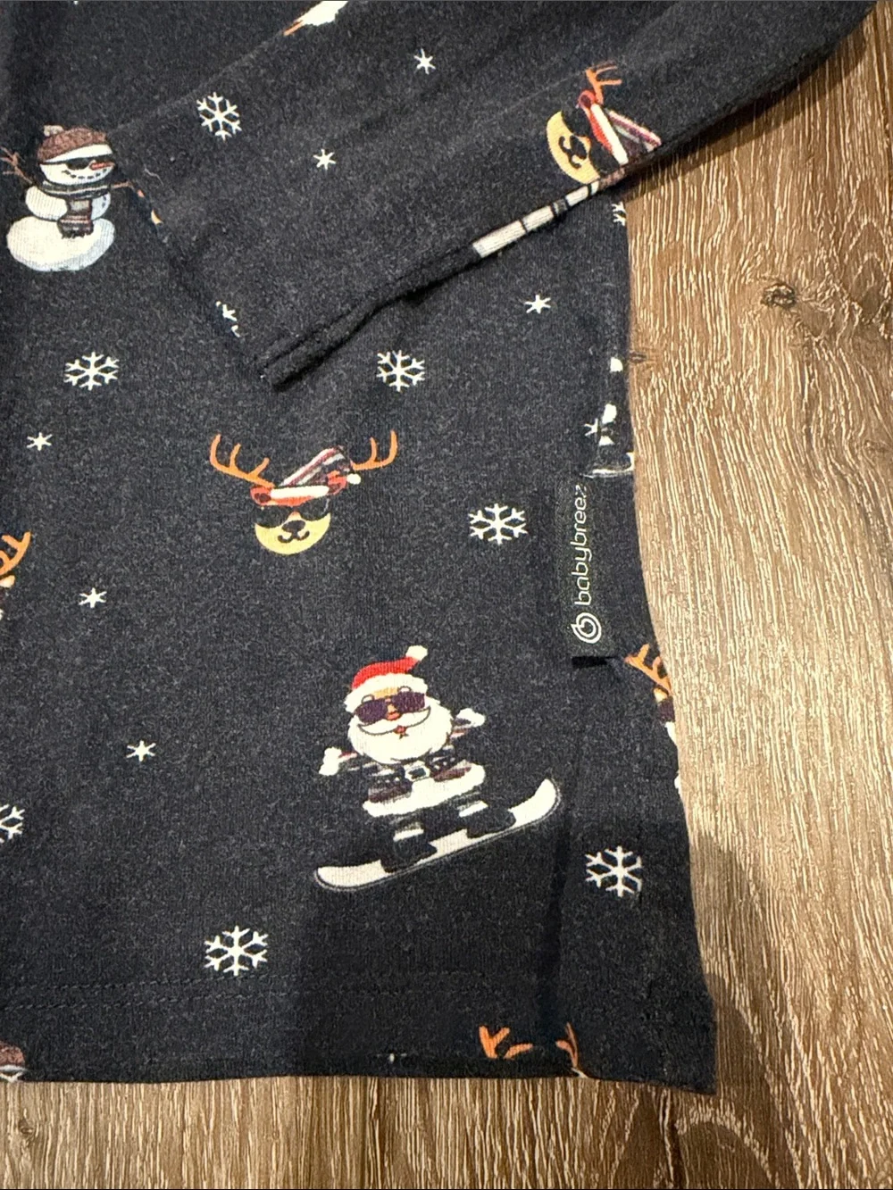 Little Bipsy Black Holiday Snowman & Reindeer Pajama Set Size: 4T